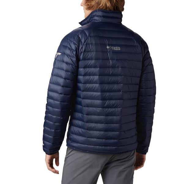 Columbia Alpha Trail Down Jacket Navy For Men's NZ12560 New Zealand